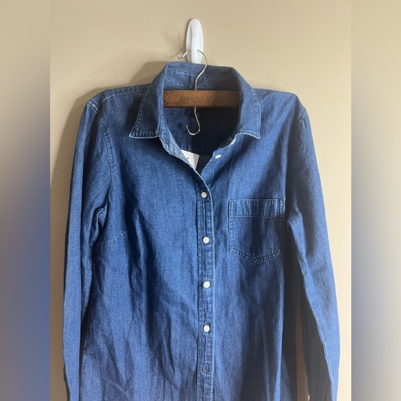 NWT J crew women’s fitted denim button down size xs - Picture 7 of 9